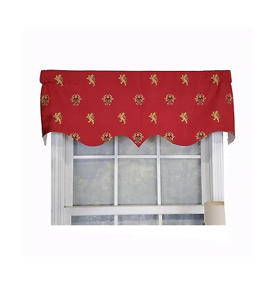 Rlf Home Modern Design Classic Medieval Regal Valance 50" x 17" Vermillion Red