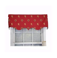 Rlf Home Modern Design Classic Medieval Regal Valance 50" x 17" Vermillion Red