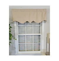 Rlf Home Slub Duck Regal 3" Rod Pocket Lining Luxurious and Elegant Window Treatment Valance 50" x 17" Khaki