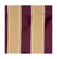 Rlf Home Bengal Stripe Regal 3" Rod Pocket Lining Luxurious and Elegant Window Treatment Valance 50" x 17" Egg Plant