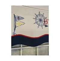 Rlf Home Wheel 67 Glory 3" Rod Pocket Lining Luxurious and Elegant Window Treatment Valance 50" x 16" Off White