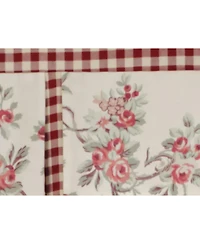 Rlf Home 3" Rod Pocket High Quality Fabric D-Willow Pleated Valance for Windows 50" x 17" Red