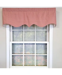 Rlf Home 100% Cotton Gingham Regal With Poly/Cotton Ivory lining Rod Pocket Valance 50" x 16" Red