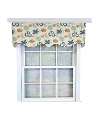 Rlf Home 100% Cotton Jolly Regal Fully lined Windows Rod Pocket Valance 50" x 17" Cream