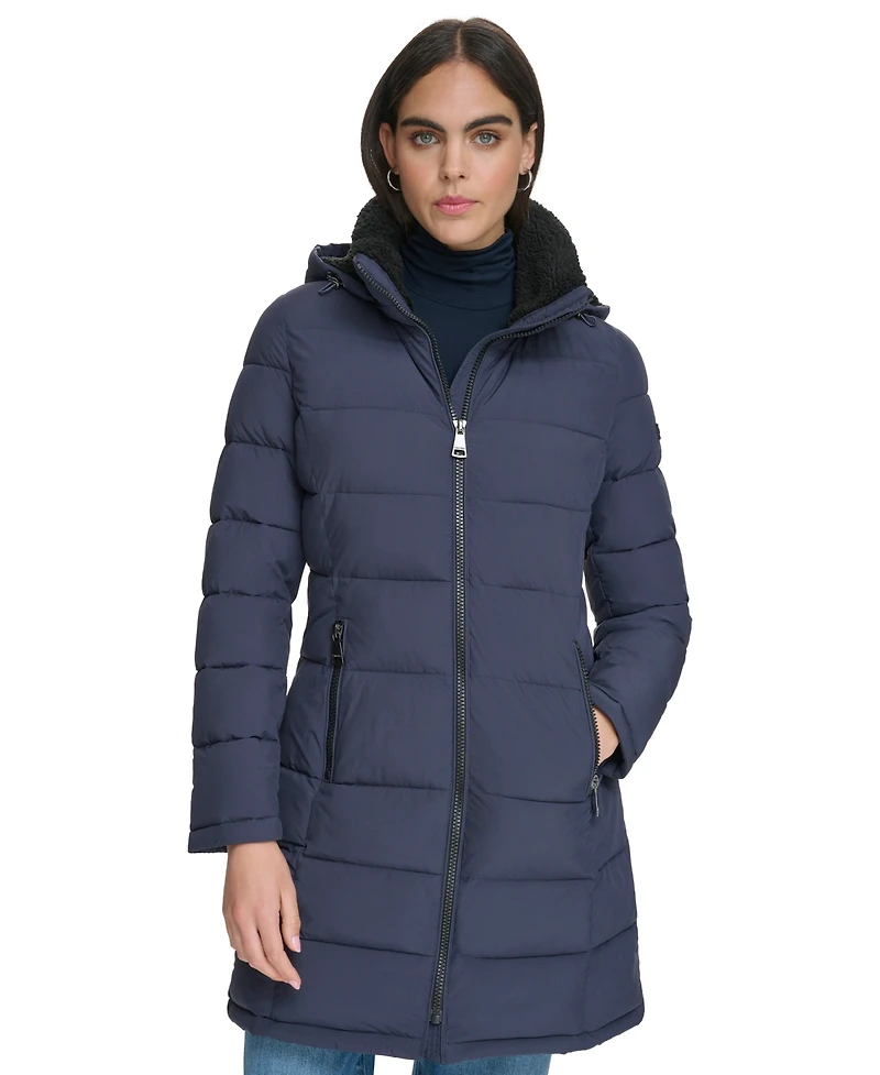 Calvin Klein Women's Hooded Puffer Coat