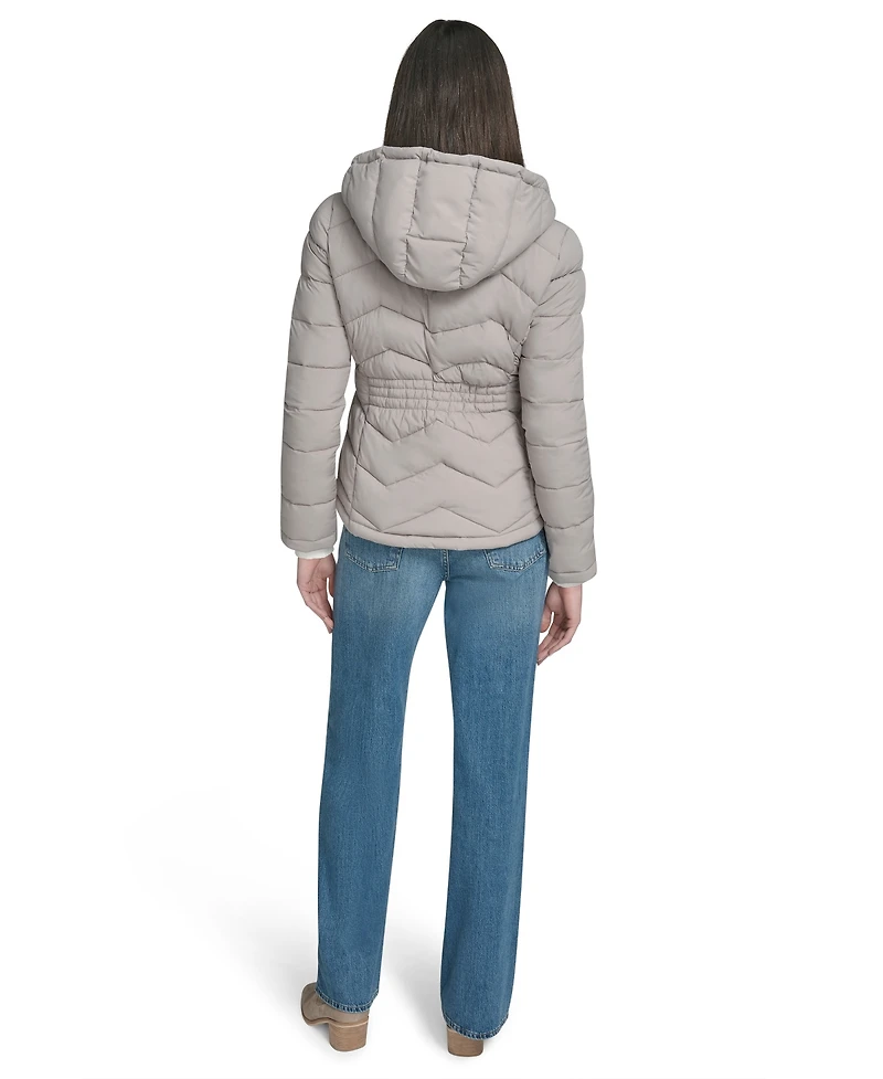 Calvin Klein Women's Short Zip-Up Hooded Puffer Jacket
