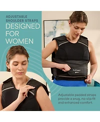 Lifepro 2-in-1 Adjustable Weighted Vest + Ankle Weights (15 & 20lbs) – Reflective Training Vest with Phone Pocket