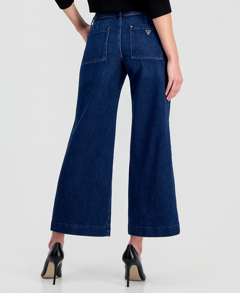 Guess Women's Zoya Cropped Wide-Leg Jeans
