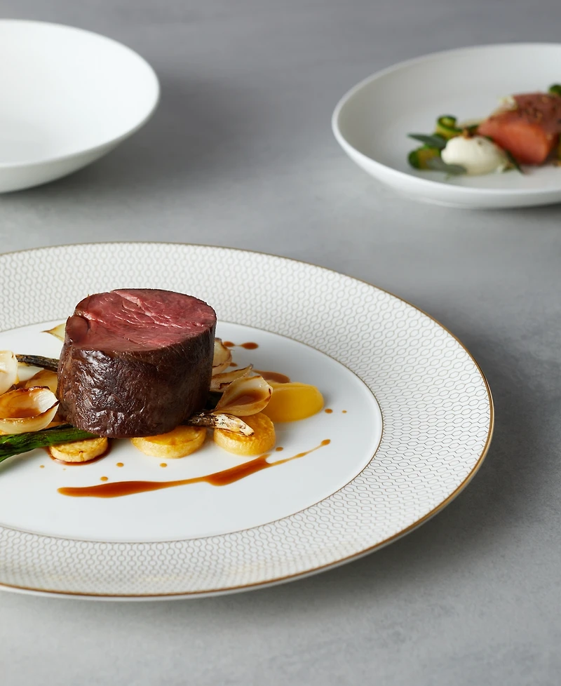 Wedgwood Gio Gold Oval Serving Platter 13"