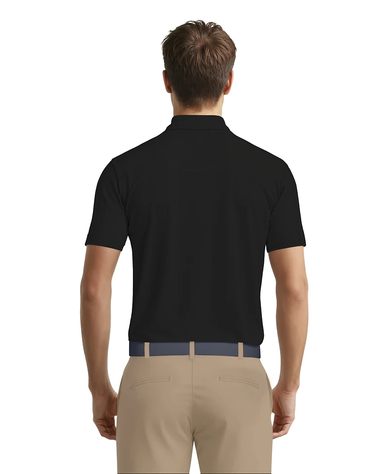 Pga Tour Men's Solid Cooling Texture Polo Shirt