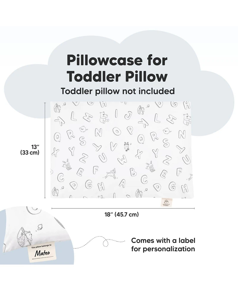 KeaBabies Toddler Pillowcase for 13X18 Pillow Case, Travel Case Cover