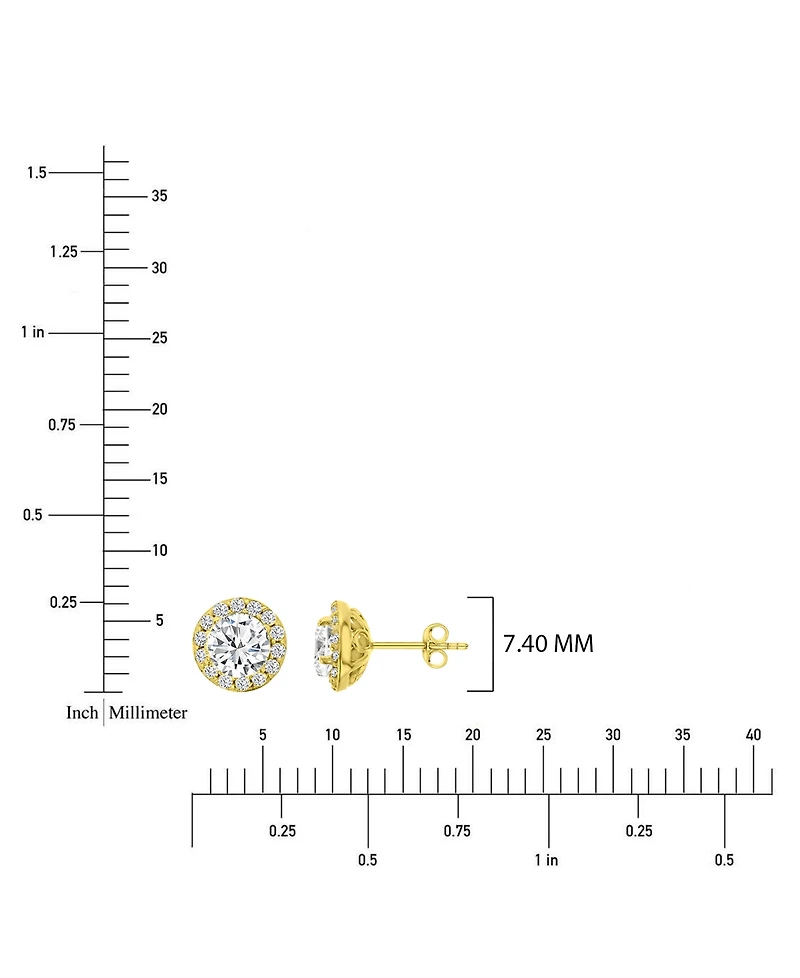 Macy's Cubic Zirconia Halo Stud Earrings