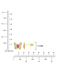 Macy's 14K Yellow Gold Butterfly Screw Back Stud Earrings