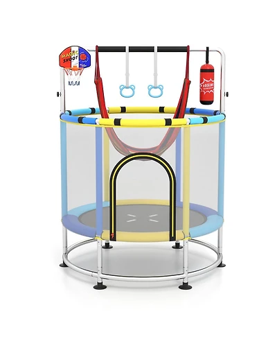 Mecale- 55" Kids Trampoline Gift for 3-6 Years Old Boys and Girls