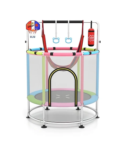 Mecale- 55" Kids Trampoline Gift for 3-6 Years Old Boys and Girls