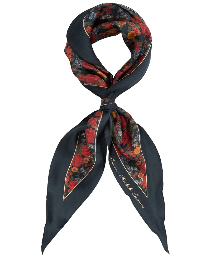 Lauren Ralph Lauren Fall Floral Small Diamond Scarf