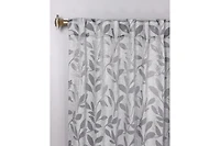 Superior Leaves Modern Bohemian Back Tab Blackout Curtain Set