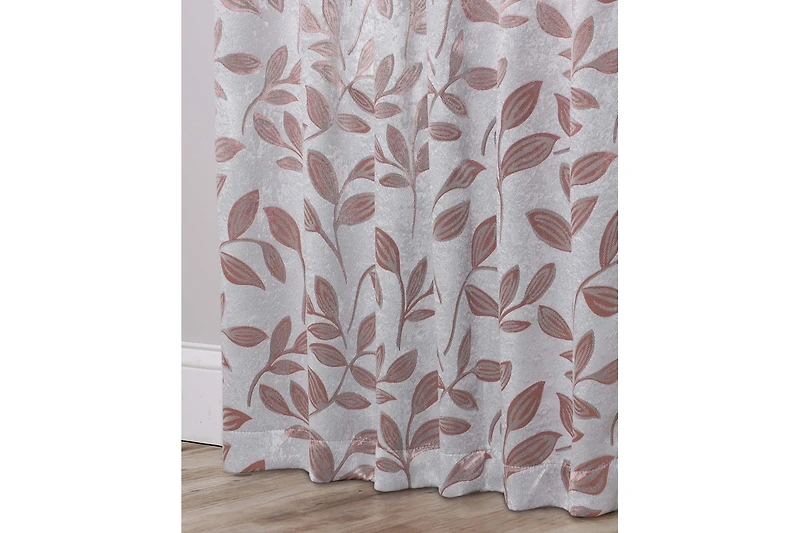 Superior Leaves Modern Bohemian Back Tab Blackout Curtain Set