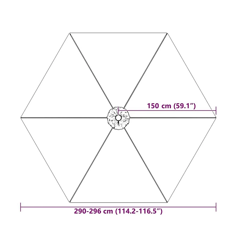 vidaXL Replacement Fabric Sand white 100% polyester Large