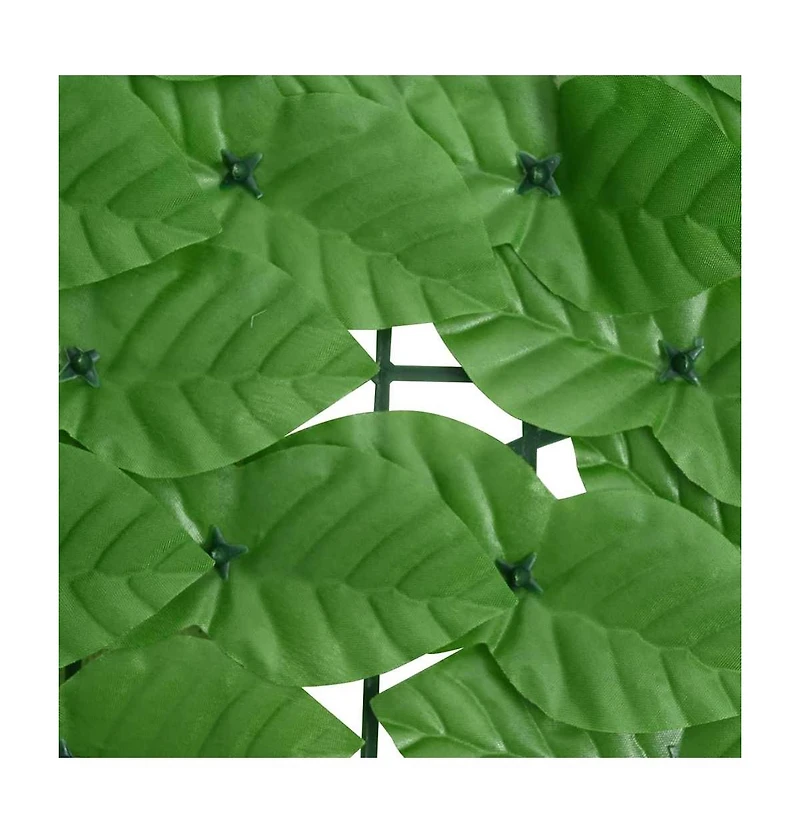Balcony Screen with Green Leaves 236.2"x59.1"