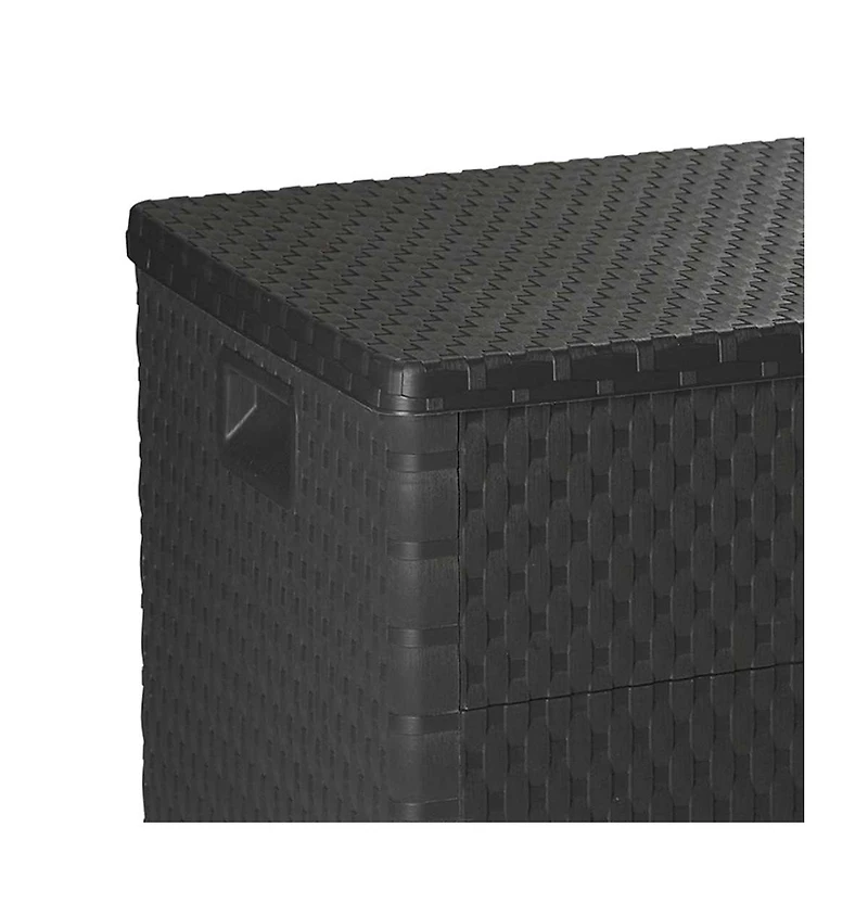 vidaXL Patio Storage Box Anthracite 47.2"x22"x24.8" Pp Rattan