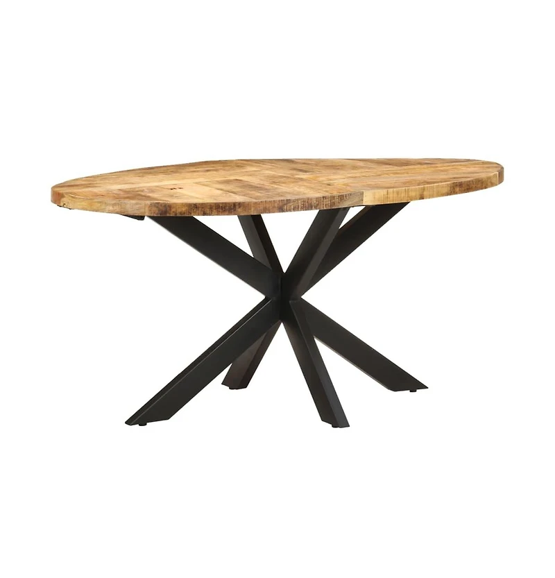 Dining Table 63"x35.4"x29.5" Rough Mango Wood