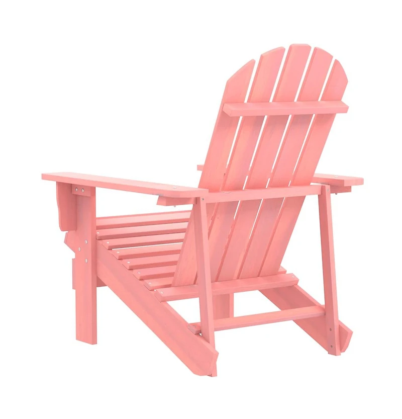 Patio Adirondack Chair Solid Fir Wood Pink