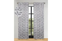 Superior Modern Leaves Room Darkening Grommet Top Curtain Panels