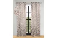 Superior Modern Leaves Room Darkening Grommet Top Curtain Panels