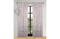 Superior Modern Leaves Room Darkening Grommet Top Curtain Panels