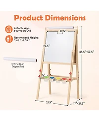 Mecale Adjustable Double-sided Easel with 4 Paint Cups