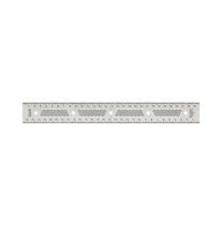 JessEm 07415 Stainless Steel 300mm Precision Ruler with Patented Flex Grip and Fade Resistant Markings
