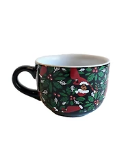 Black Paper Party Holiday Characters Holly Soup Mug