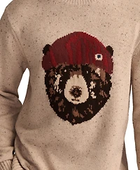Lucky Brand Men's Bear Design Pull-Over Sweater