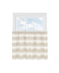 Kate Aurora Isabelle Abstract 3 Piece Cafe Rod Pocket Kitchen Curtain Tier And Valance Set