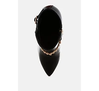 Narok Metallic Chain Detail Boots