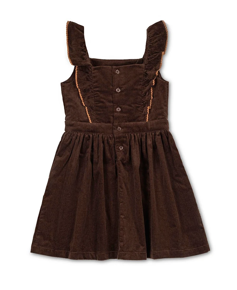 Hope & Henry Toddler Girls' Organic Corduroy Ruffle Jumper