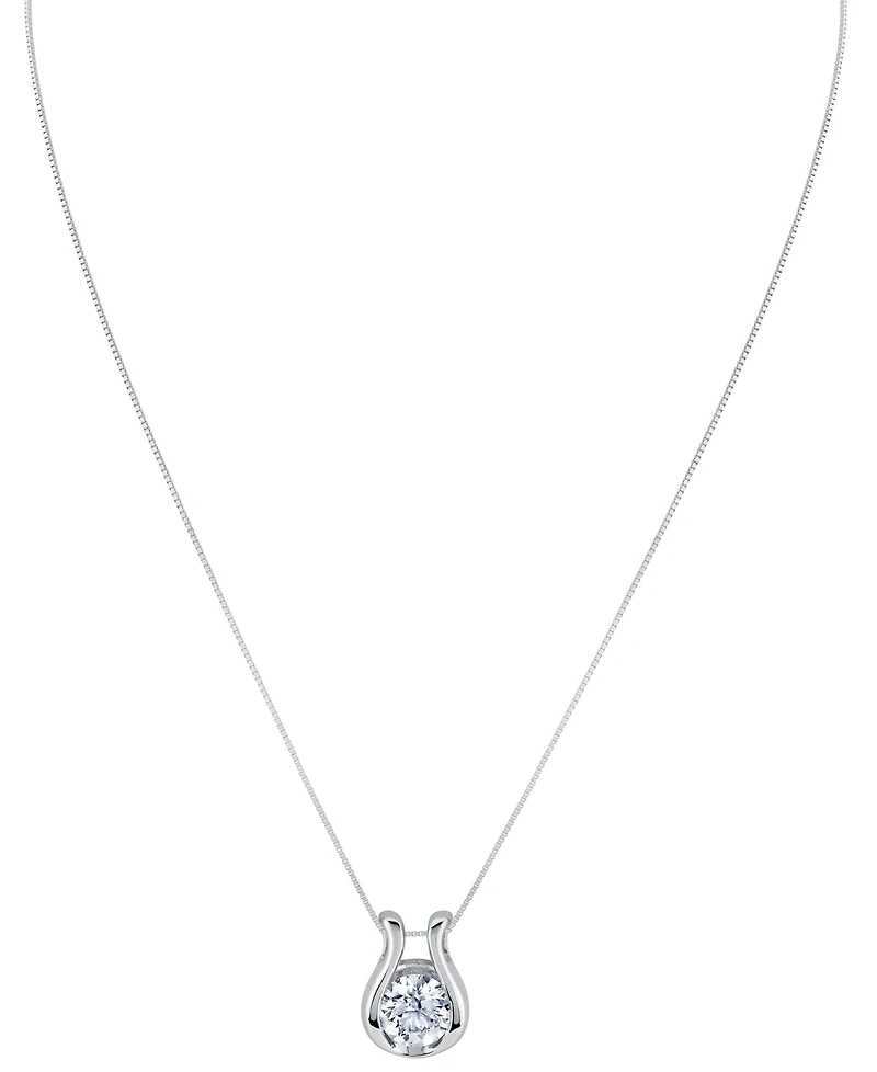 Sirena Lab Grown Diamond Horseshoe Pendant Necklace (1-1/2 ct. t.w.) 14K White Gold (also Yellow Gold)