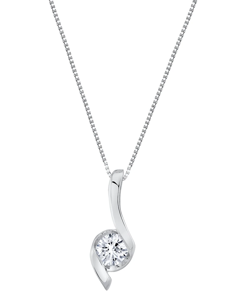 Sirena Lab Grown Diamond Signature Pendant Necklace (1-1/ ct. t.w.) 14K White Gold (also Yellow Gold