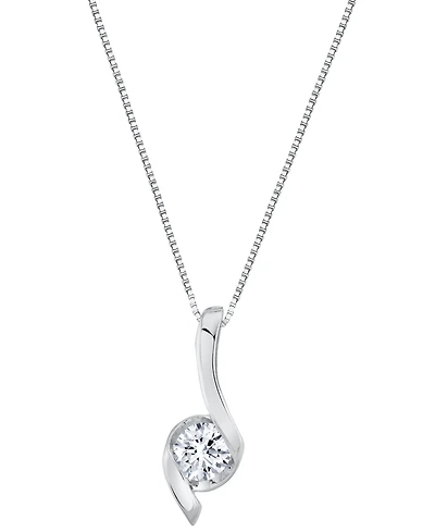 Sirena Lab Grown Diamond Signature Pendant Necklace (1 ct. t.w.) 14K White Gold (also Yellow Gold)
