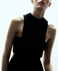 Mango Women's Cut-Out Knit Dress