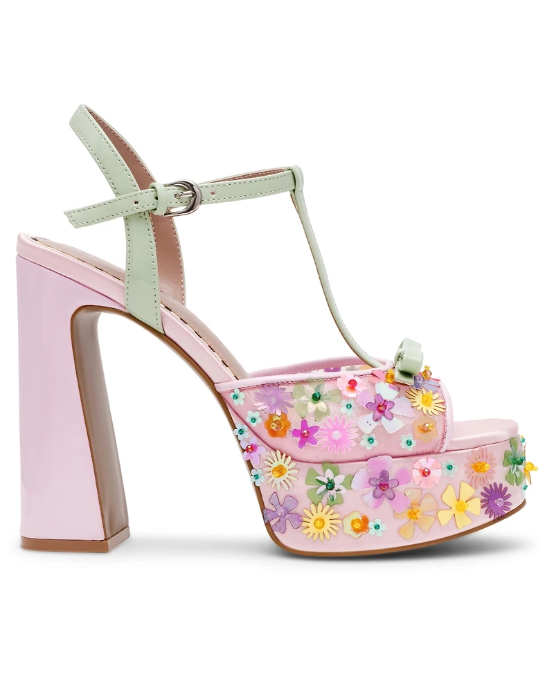 Betsey Johnson Women's Melodie Ditsy Floral Platform Dress Sandals