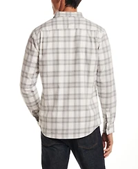 Vintage & Black Men's Brushed Flannel Long-Sleeve Shirt