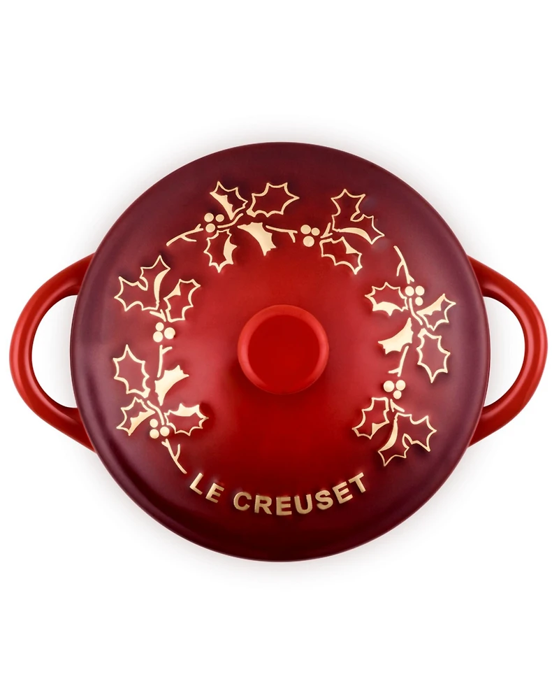 Le Creuset Stoneware Holly Collection 8 oz. Mini Cocotte