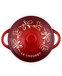 Le Creuset Stoneware Holly Collection 8 oz. Mini Cocotte