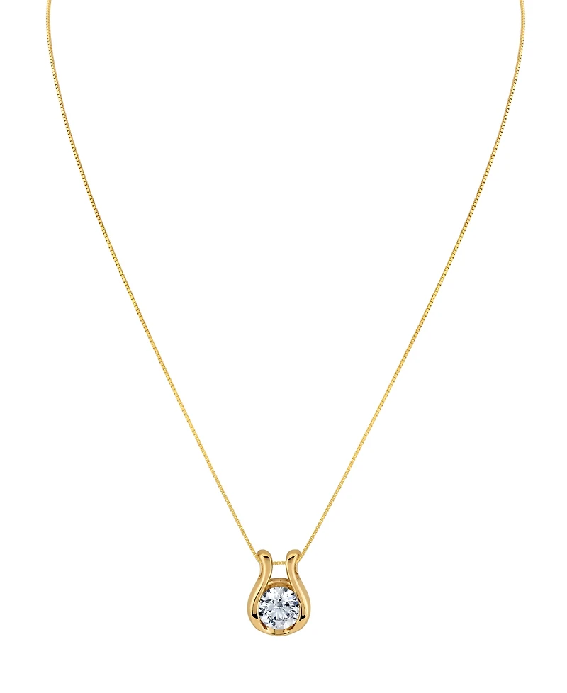 Sirena Lab Grown Diamond Horseshoe Pendant Necklace (2 ct. t.w.) in 14K Yellow Gold (also in 14K White Gold)