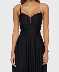 B Darlin Juniors' Sleeveless V-Neck Jersey Gown, Created for Macy's