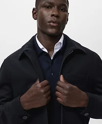 Mango Men's Wool-Blend Pocket Jacket