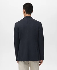 Mango Men's Slim-Fit Herringbone Tailored Jacket