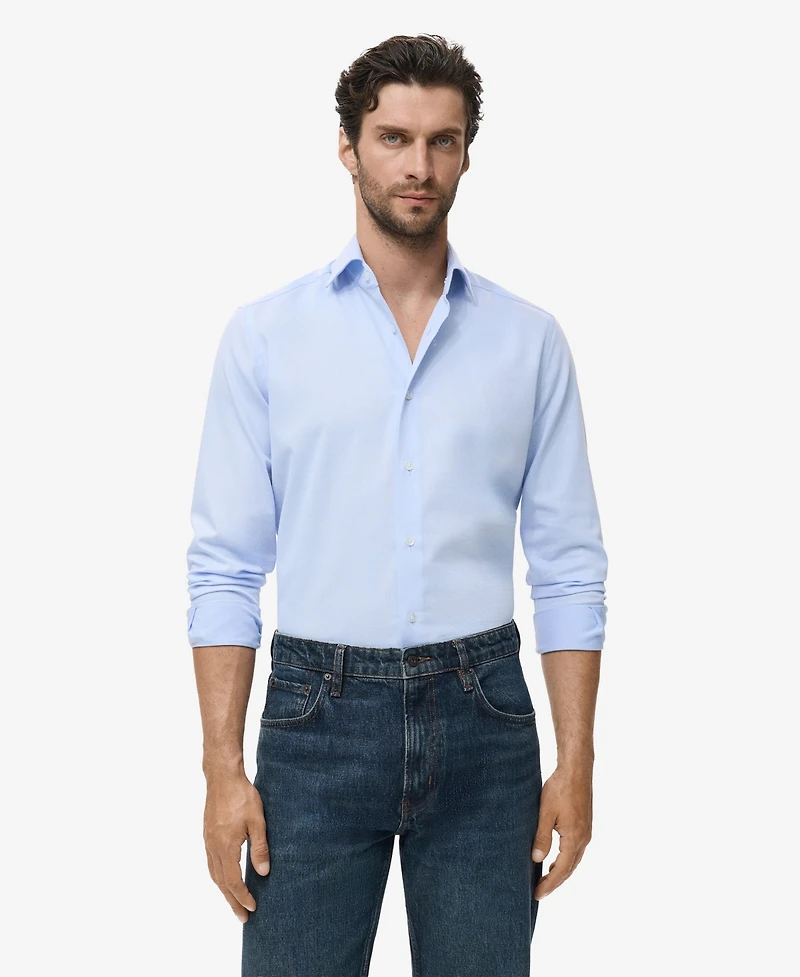 Mango Men's Slim-Fit Cotton Shirt